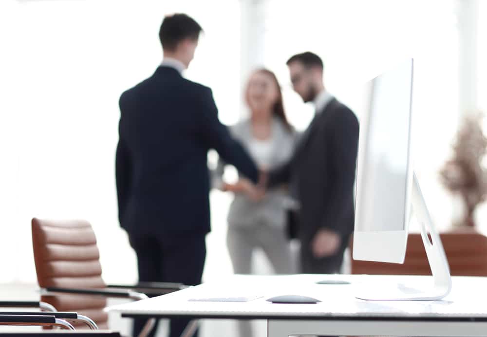 blurred image of the office.